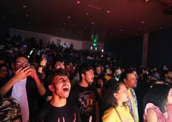 Crowd cheering at the concert. Photo: Saqlain Rizve