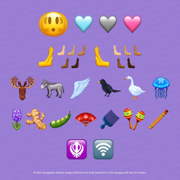 Emojipedia has released draft images of the new emojis to be released in September. Ginger, a moose head and a jellyfish are among them.